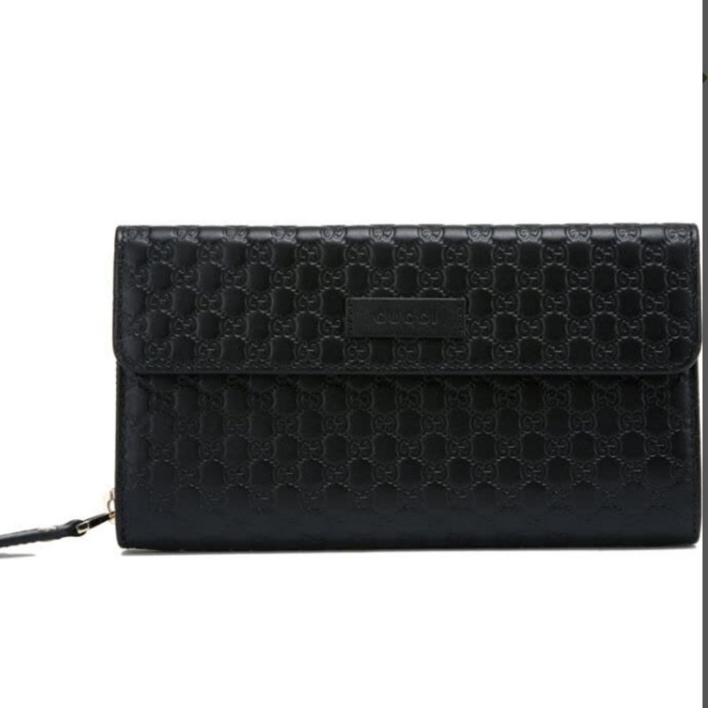 🚫SOLD🚫🎉Gucci Continental Flap Wallet Blk 🎉